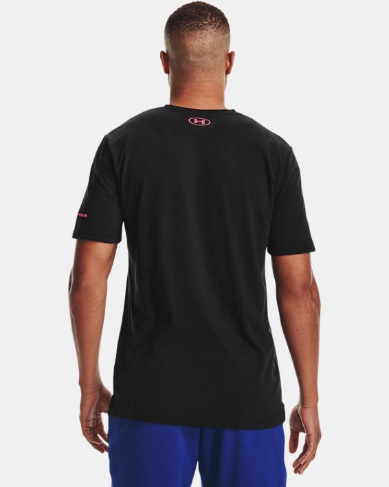 Men's UA Vertical Wordmark Short Sleeve, Black, pdpMainDesktop image number 1